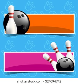 Bowling horizontal banners.