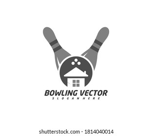 Vector de diseño de la plantilla del logotipo de Bowling House, Ilustración, símbolo creativo, icono