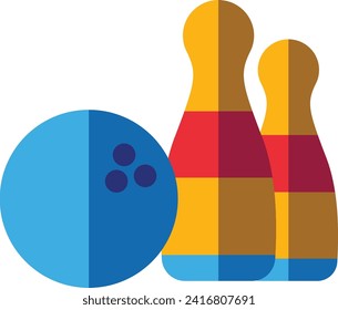 Bowling Icon. Bowling ball and pin icon
