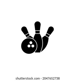 Bowling icon. bowling ball and pin sign and symbol.
