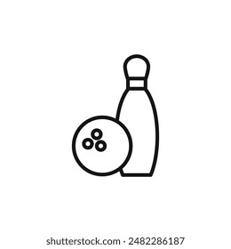 Bowling Icon Collection Recreational Sport Illustrations for Leisure Activities
