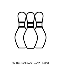 Bowling icon. Colored vector illustration.