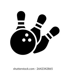 Bowling icon. Colored vector illustration.
