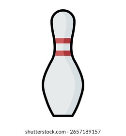 Ícone de boliche. Ilustração vetorial colorida.