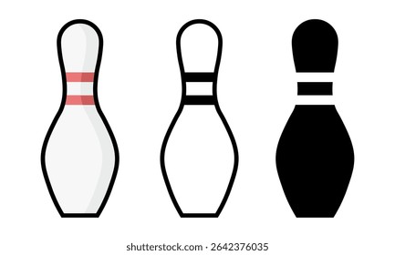 Bowling icon. Colored vector lustration.