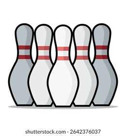 Bowling icon. Colored vector lustration.