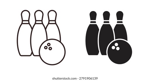 Bowling icon concept. Glyph vector illustration isolated. Simple solid style.