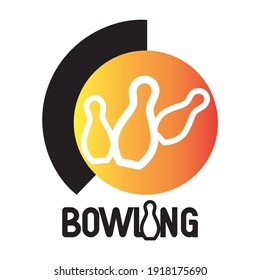 Concepto de diseño de iconos de bolos
