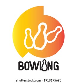 Concepto de diseño de iconos de bolos