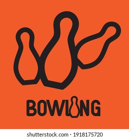 Concepto de diseño de iconos de bolos