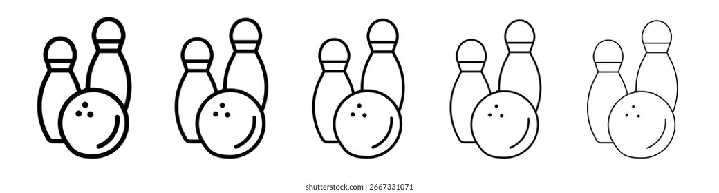 Diseño de icono de bolos, logotipo, App, interfaz de usuario. Ilustración vectorial, EPS