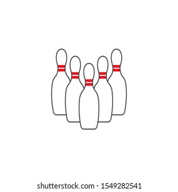 Bowling icon design template vector isolated illustration