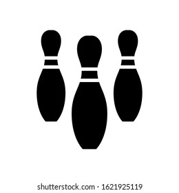 Bowling  icon design template, vector icon designed in flat style isolated on white background, solid icon vector design, can be used for web and various needs of your project