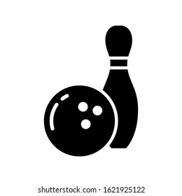 Bowling  icon design template, vector icon designed in flat style isolated on white background, solid icon vector design, can be used for web and various needs of your project