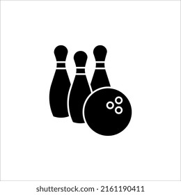 Bowling icon design template, vector icon designed in flat style isolated on white background