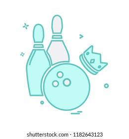 Bowling icon design vector