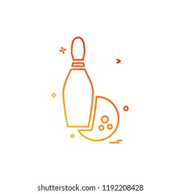 Bowling icon design vector