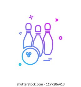 Bowling icon design vector