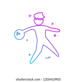 Bowling icon design vector