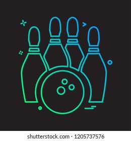 Bowling icon design vector