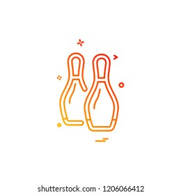 Bowling icon design vector