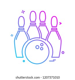 Bowling icon design vector