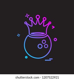 Bowling icon design vector