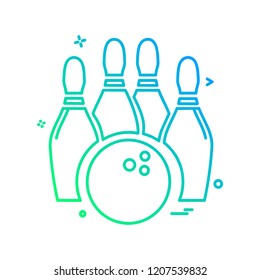Bowling icon design vector
