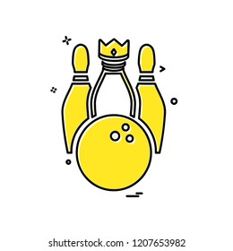 Bowling icon design vector