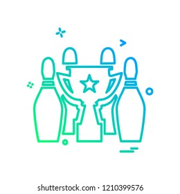 Bowling icon design vector 