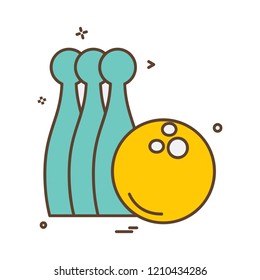 Bowling icon design vector
