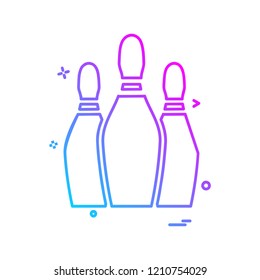Bowling icon design vector