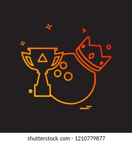 Bowling icon design vector