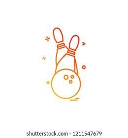 Bowling icon design vector