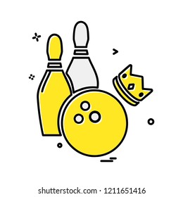 Bowling icon design vector