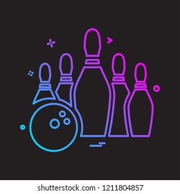 Bowling icon design vector