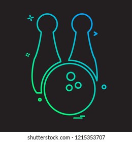 Bowling icon design vector