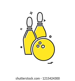 Bowling icon design vector