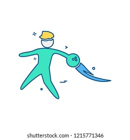 Bowling icon design vector