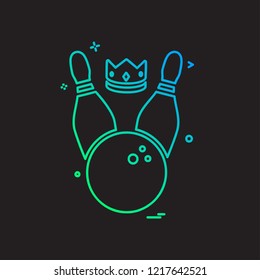 Bowling icon design vector