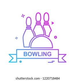 Bowling icon design vector