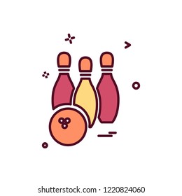 Bowling icon design vector