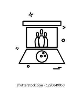 Bowling icon design vector 