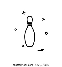 Bowling icon design vector