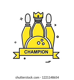 Bowling icon design vector