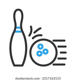 Bowling icon duocolor blue black colour sport illustration vector element and symbol perfect.