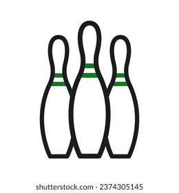 Bowling icon duocolor green black sport illustration vector element and symbol perfect.
