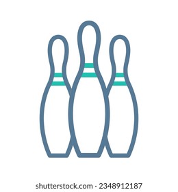 Bowling icon duocolor green light grey colour sport illustration vector element and symbol perfect.
