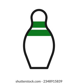 Bowling icon duotone green black colour sport illustration vector element and symbol perfect.