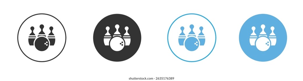 Icono de bolos Estilo plano editable, iconos de ilustración